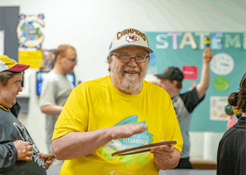 A CSD client plays an instrument